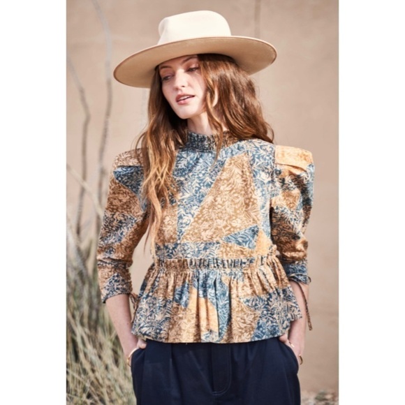 HUNTER BELL NWOT Willa Top in Prairie Patchwork size large - Picture 4 of 12